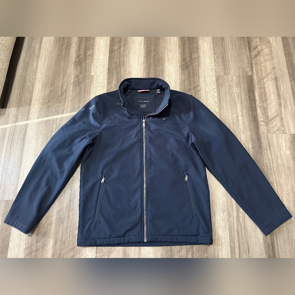 Tommy Hilfiger Navy Blue Men's Water/Wind Resistant Breathable Jacket Size M